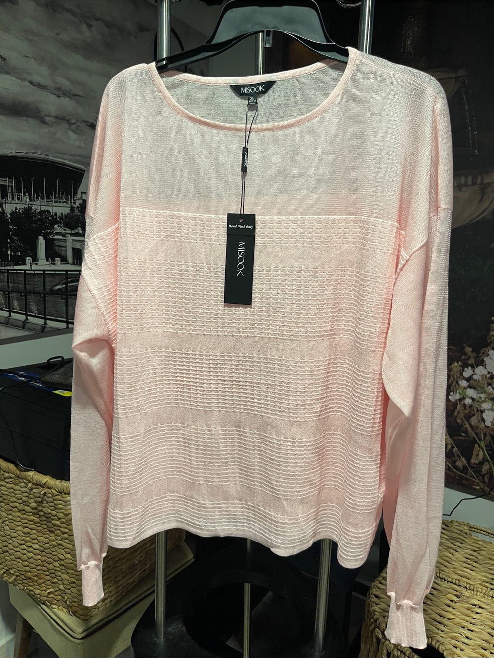 Misook Pink Lightweight Knit Women's Top